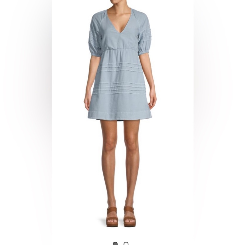 AVEC LES FILLES
Back-Tie Cotton Mini Dress, S $125